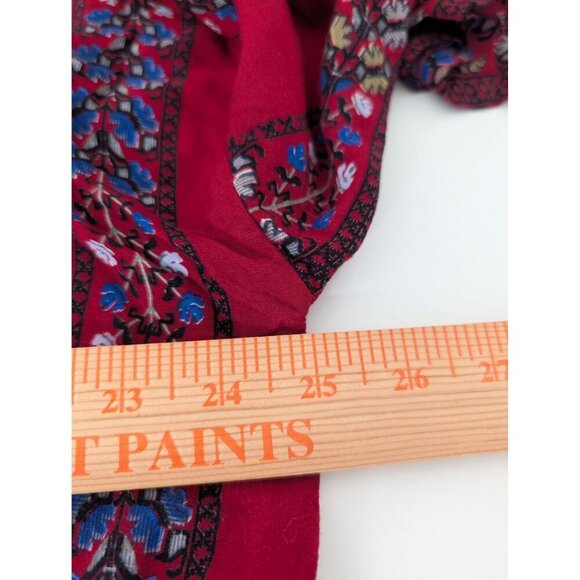 Do Everything in Love Floral Kimono Cardigan Womens One Size Red Boho Open Front - Picture 9 of 10